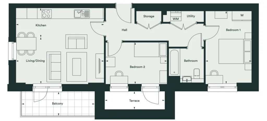 Cassia, Oakwood Floor plan Type 14